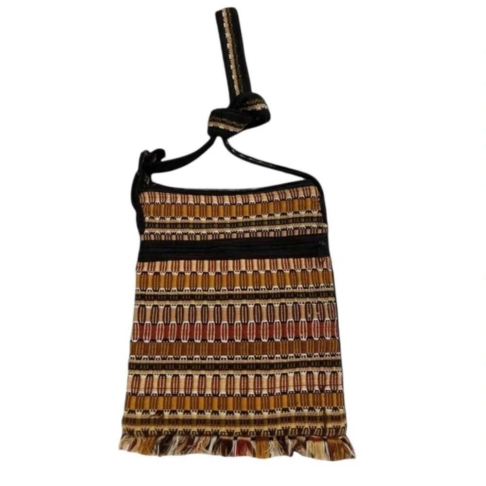 Panalito Guatemalan Woven Crossbody Travel Bag | Ethnic Handwoven Fringe